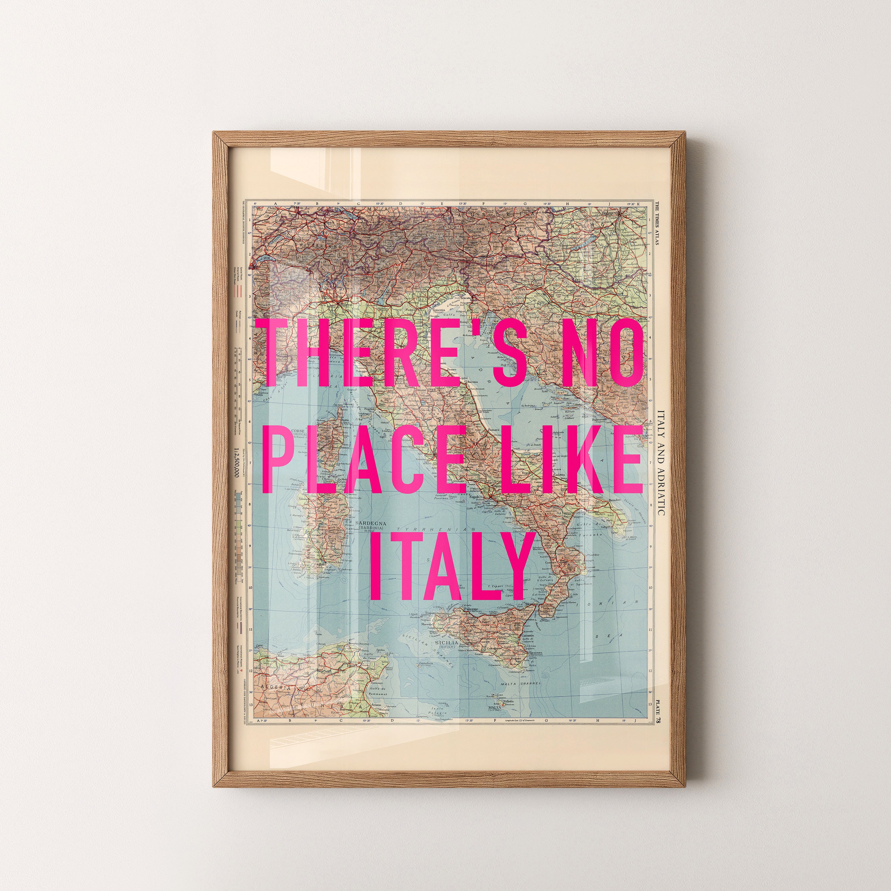 Italy Pop Art Map Print (portrait)