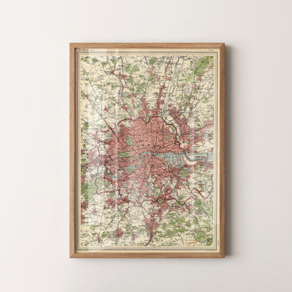 London Pop Art Map Print (portrait)