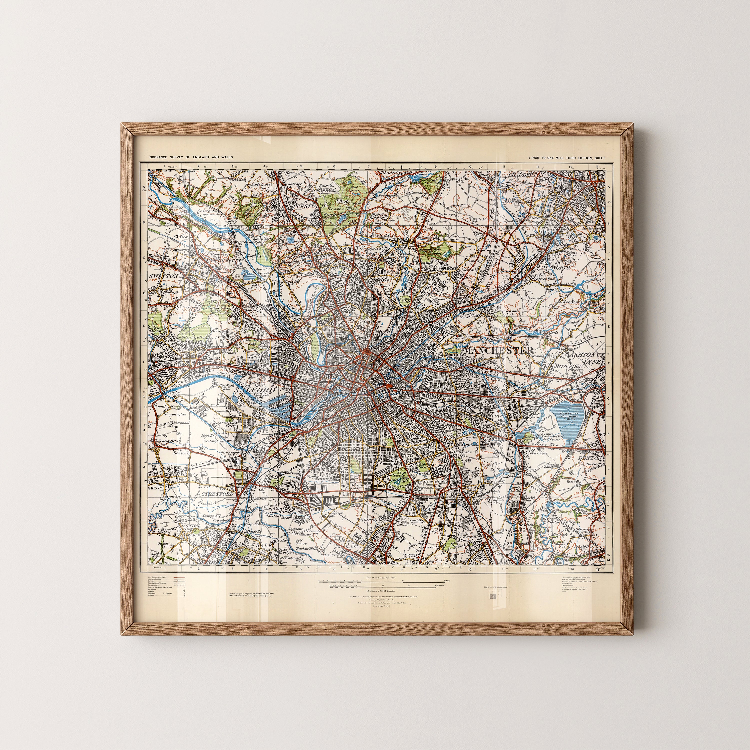 Manchester Pop Art Map Print (square)