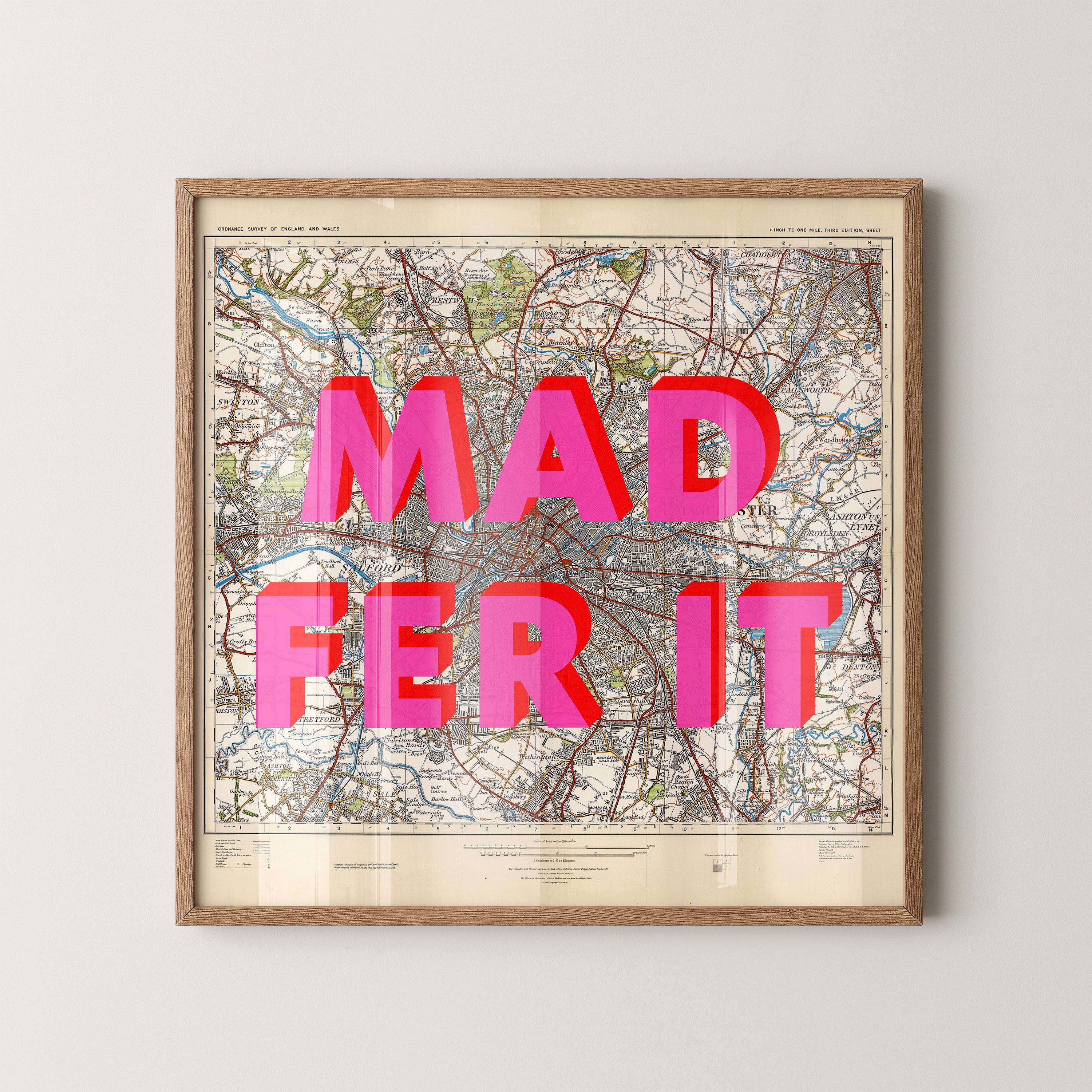 Manchester Pop Art Map Print (square)