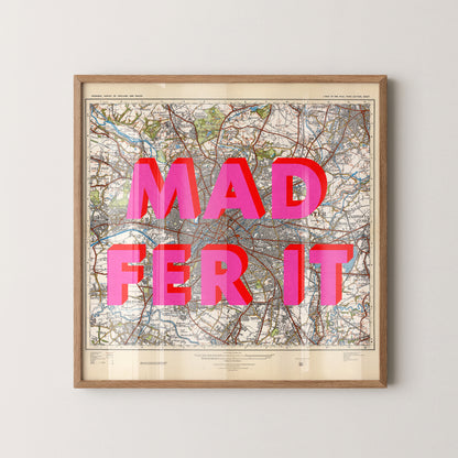 Manchester Pop Art Map Print (square)