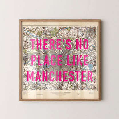 Manchester Pop Art Map Print (square)