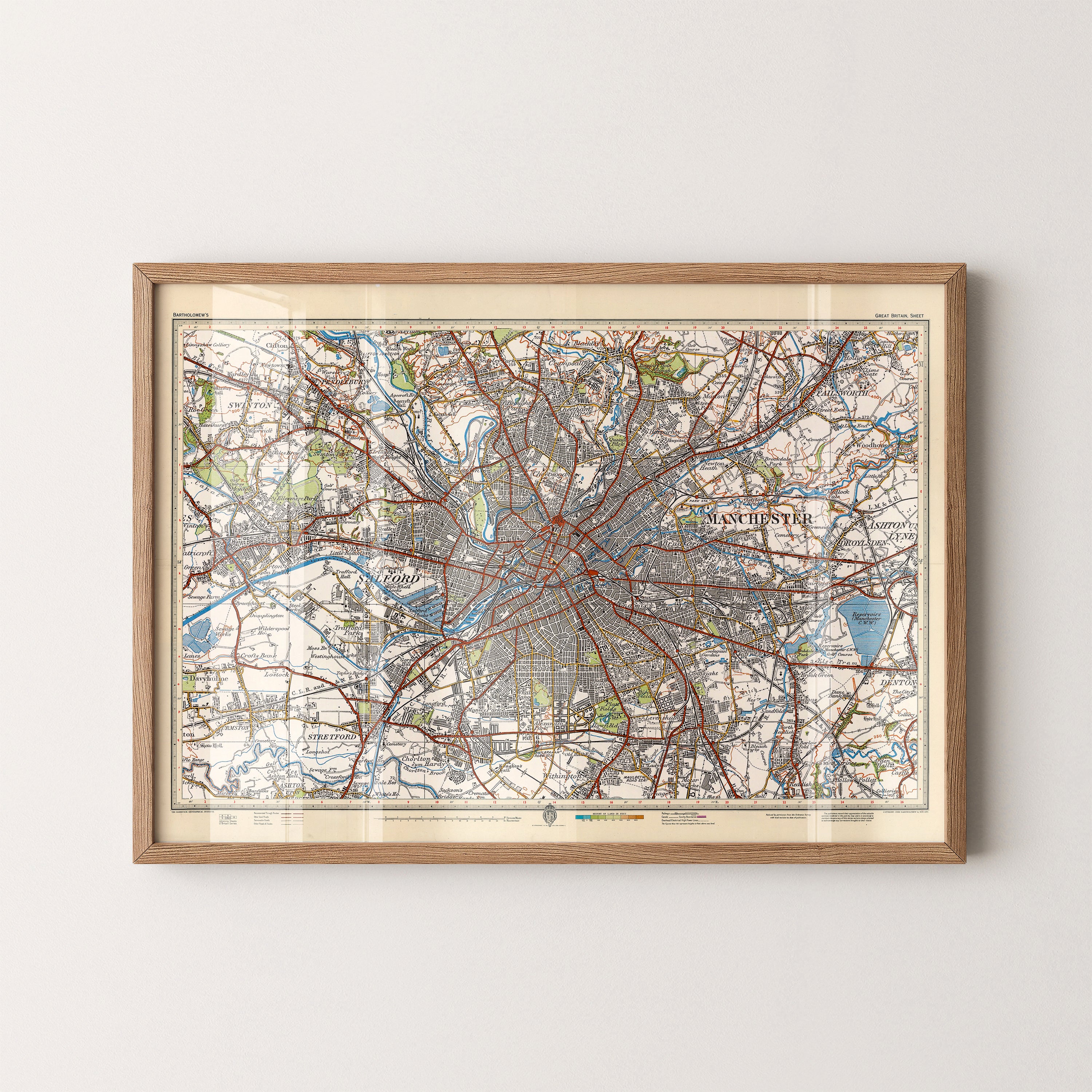 Manchester Pop Art Map Print (landscape)