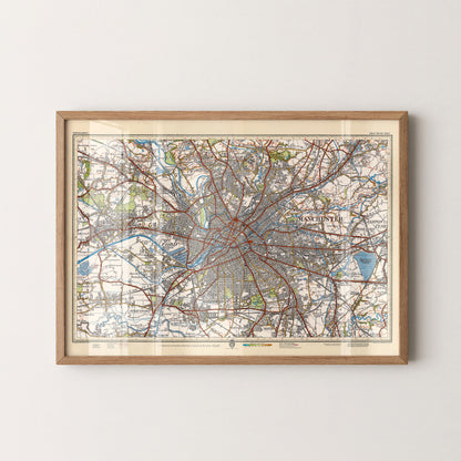 Manchester Pop Art Map Print (landscape)