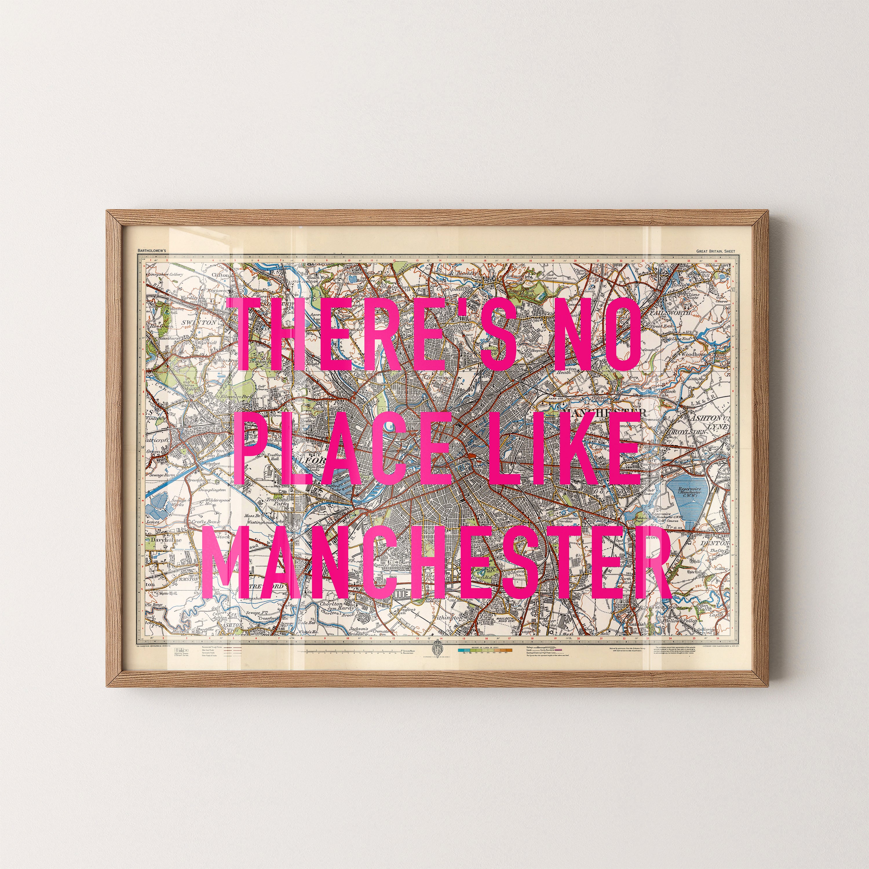 Manchester Pop Art Map Print (landscape)