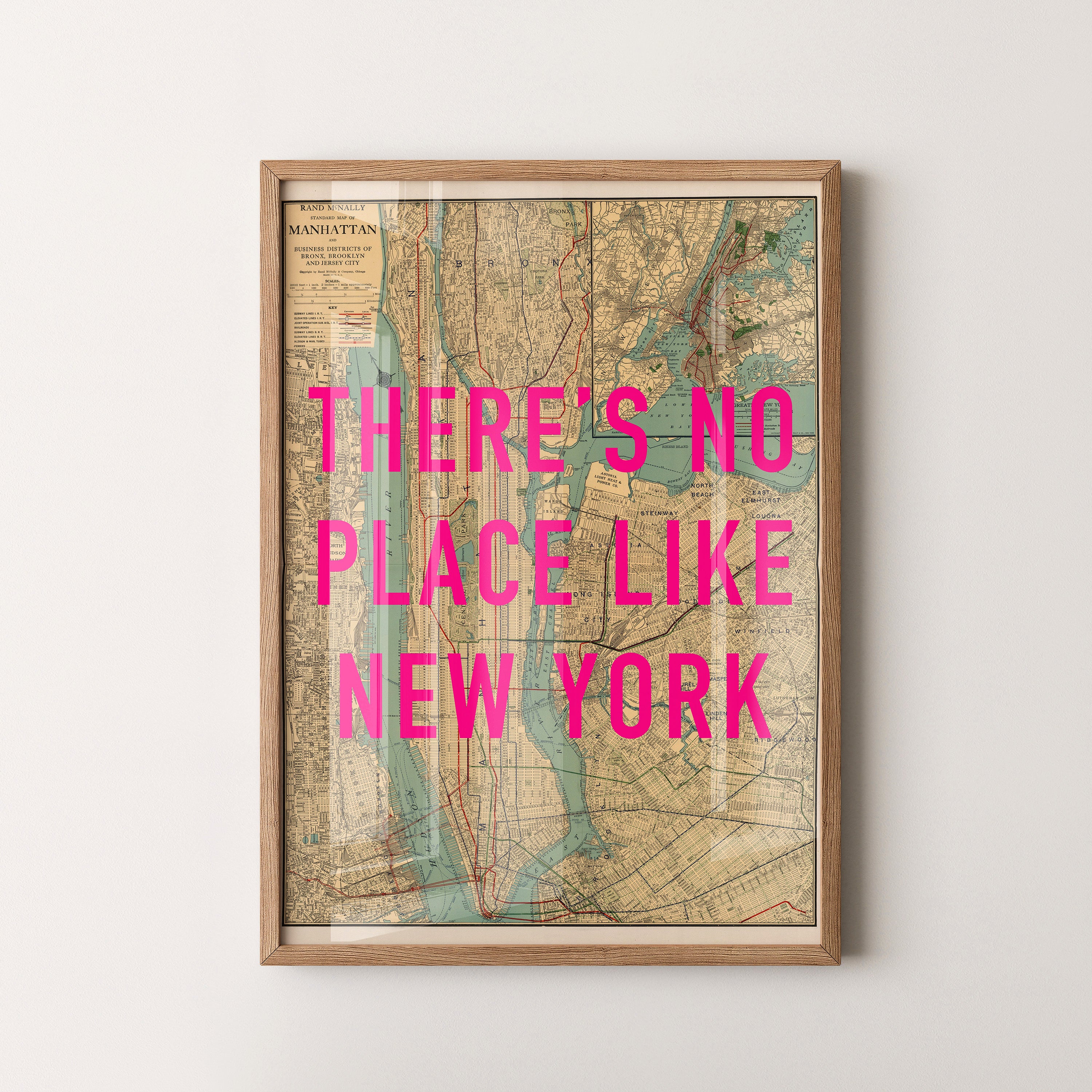 Manhattan New York Pop Art Map Print (portrait)