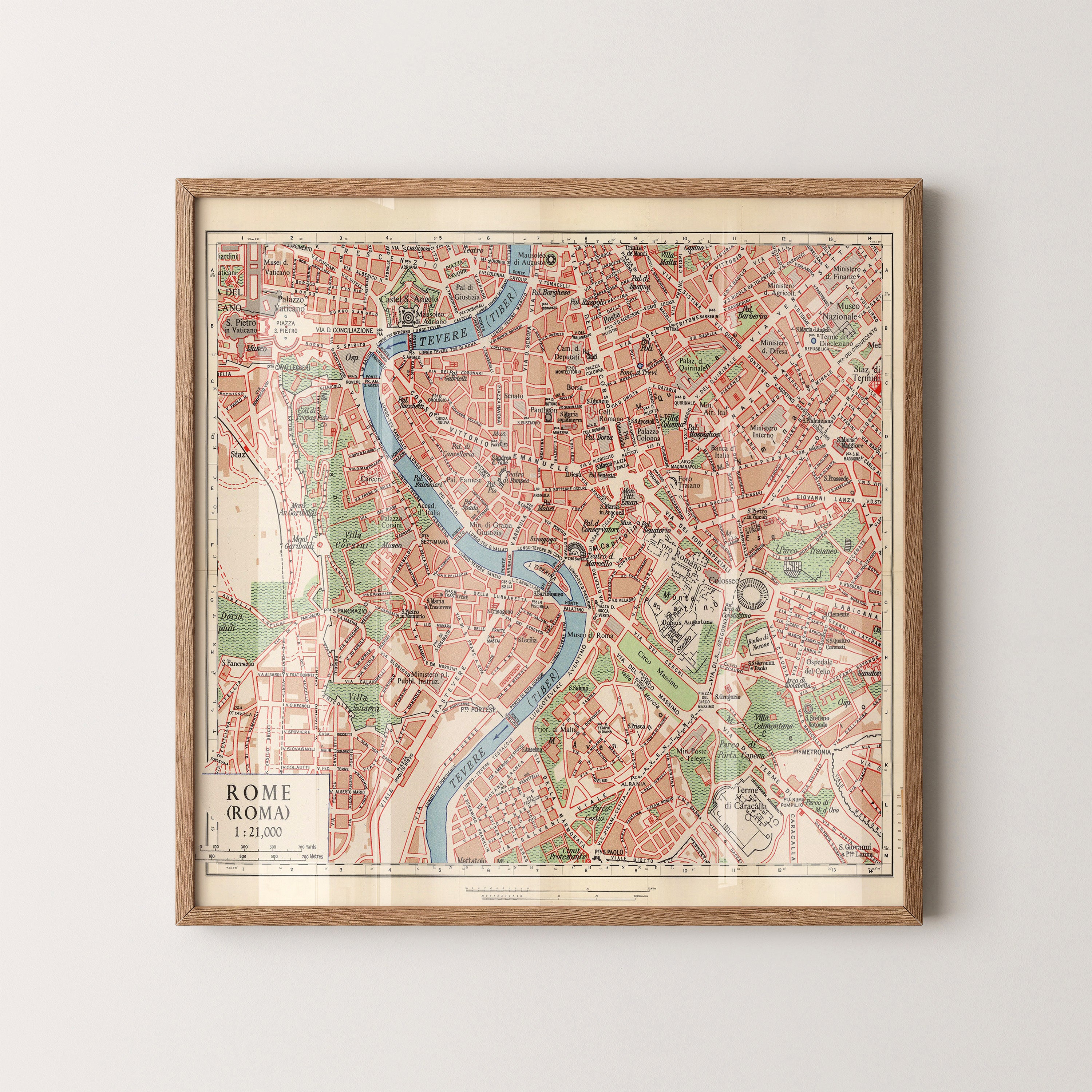 Rome Pop Art Map Print (square)