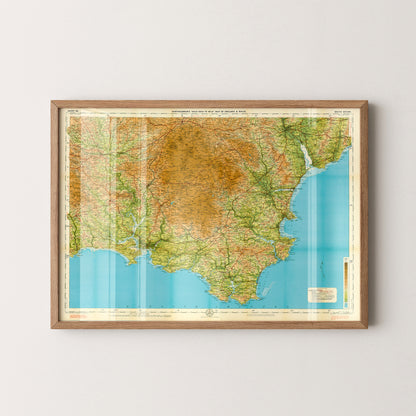 South Devon Pop Art Map Print (landscape)