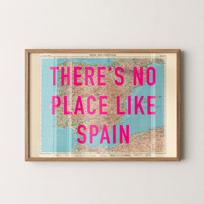 Spain Pop Art Map Print (landscape)