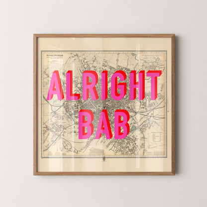 Birmingham Pop Art Map Print (square)