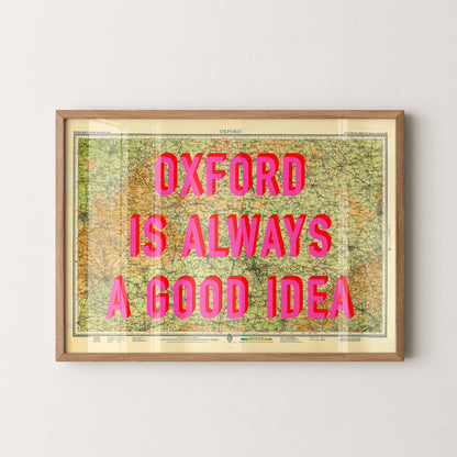 Oxford Pop Art Map Print (landscape)