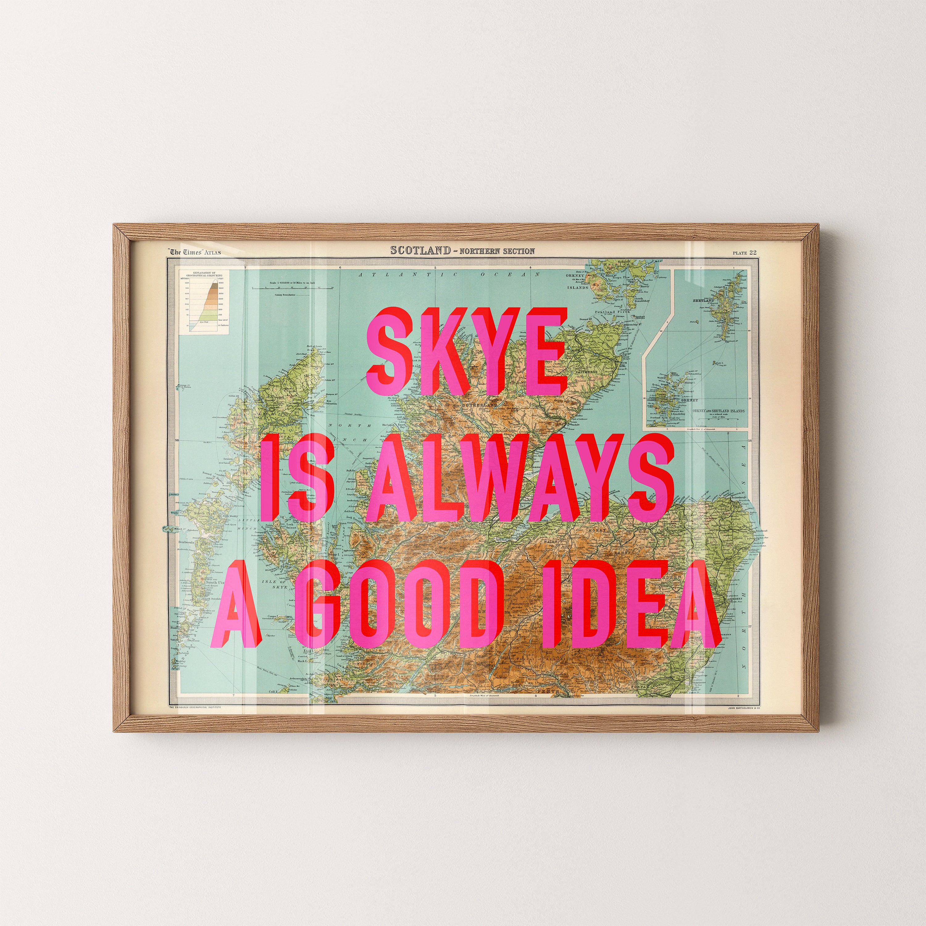 Isle of Skye Pop Art Map Print (landscape)