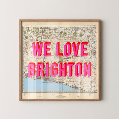 Brighton Pop Art Map Print (square)