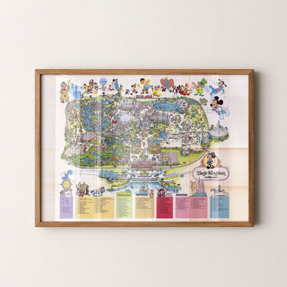 Disney World Florida Theme Park Pop Art Map Print (landscape)
