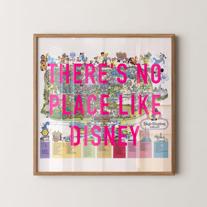 Disney World Florida Theme Park Pop Art Map Print (square)