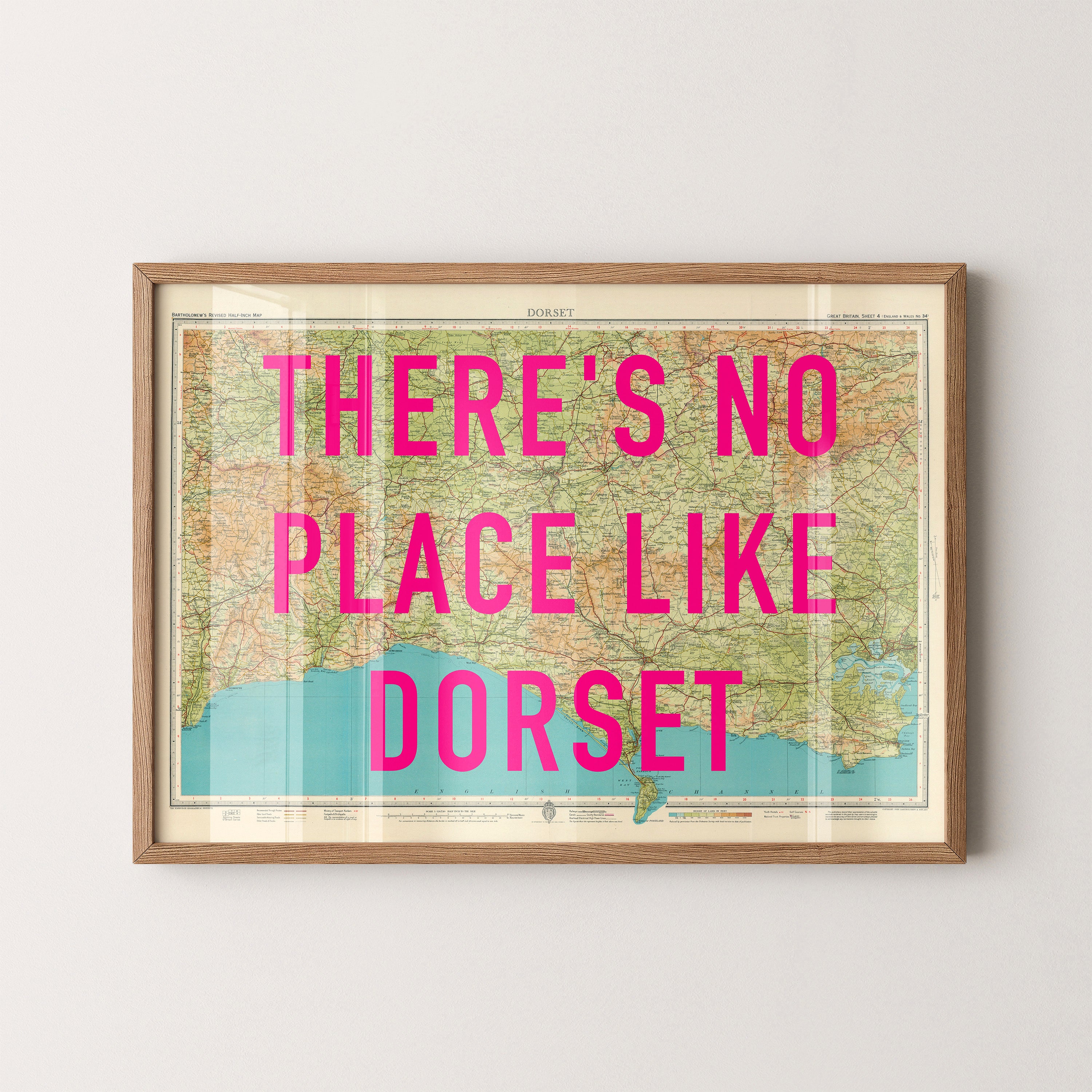 Dorset Pop Art Map Print (landscape)