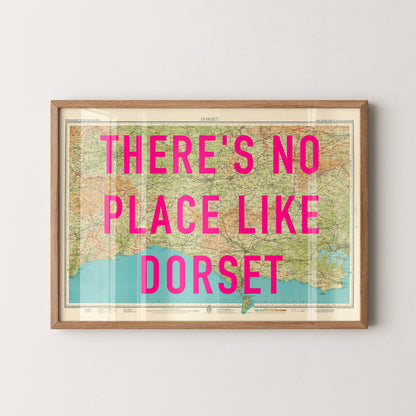 Dorset Pop Art Map Print (landscape)