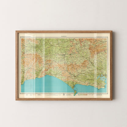 Dorset Pop Art Map Print (landscape)