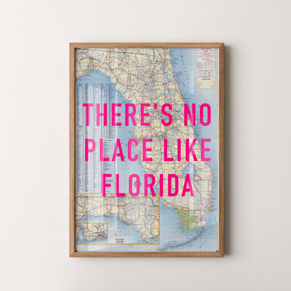 Florida Pop Art Map Print (portrait)