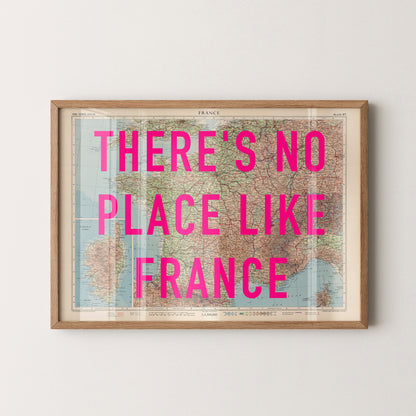 France Pop Art Map Print (landscape)