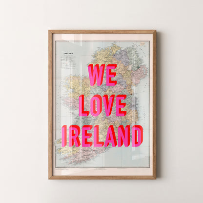 Ireland Pop Art Map Print (portrait)