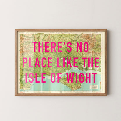 Isle Of Wight Pop Art Map Print (landscape)