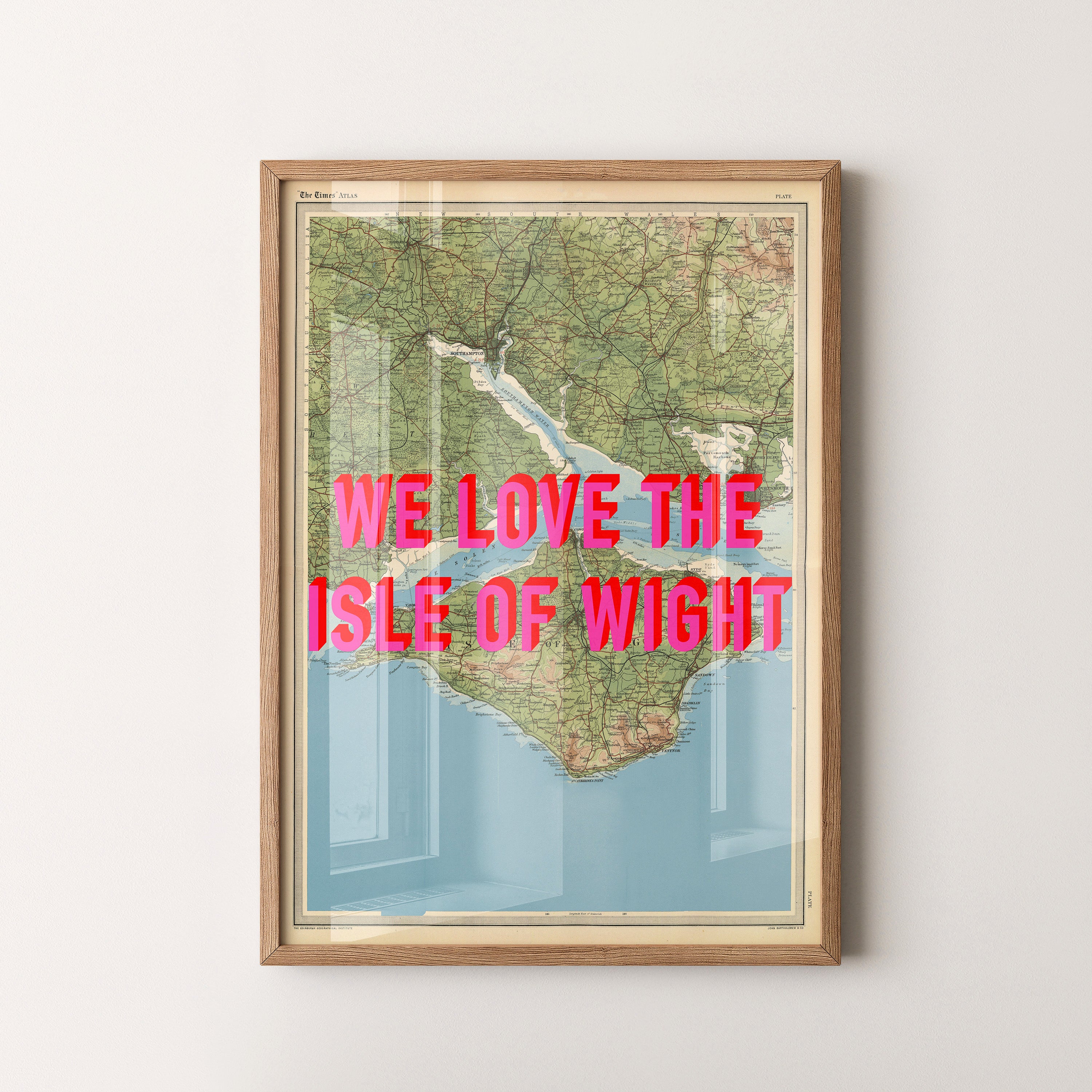 Isle Of Wight Pop Art Map Print (portrait)