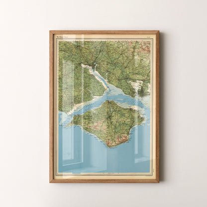 Isle Of Wight Pop Art Map Print (portrait)