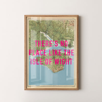 Isle Of Wight Pop Art Map Print (portrait)
