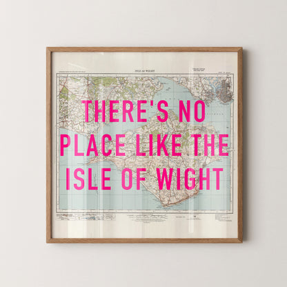 Isle Of Wight Pop Art Map Print (square)