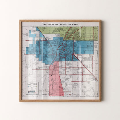 Las Vegas Pop Art Map Print (square)