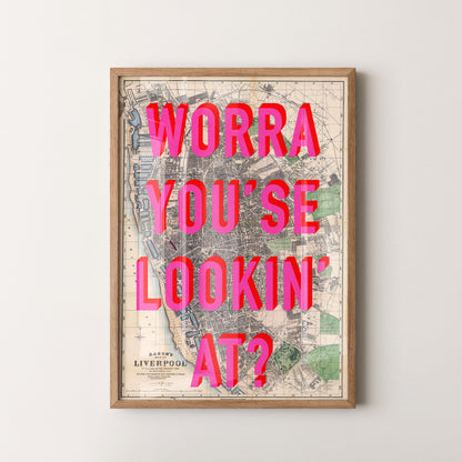 Liverpool Pop Art Map Print (portrait)