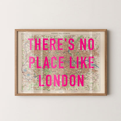 London Pop Art Map Print (landscape)