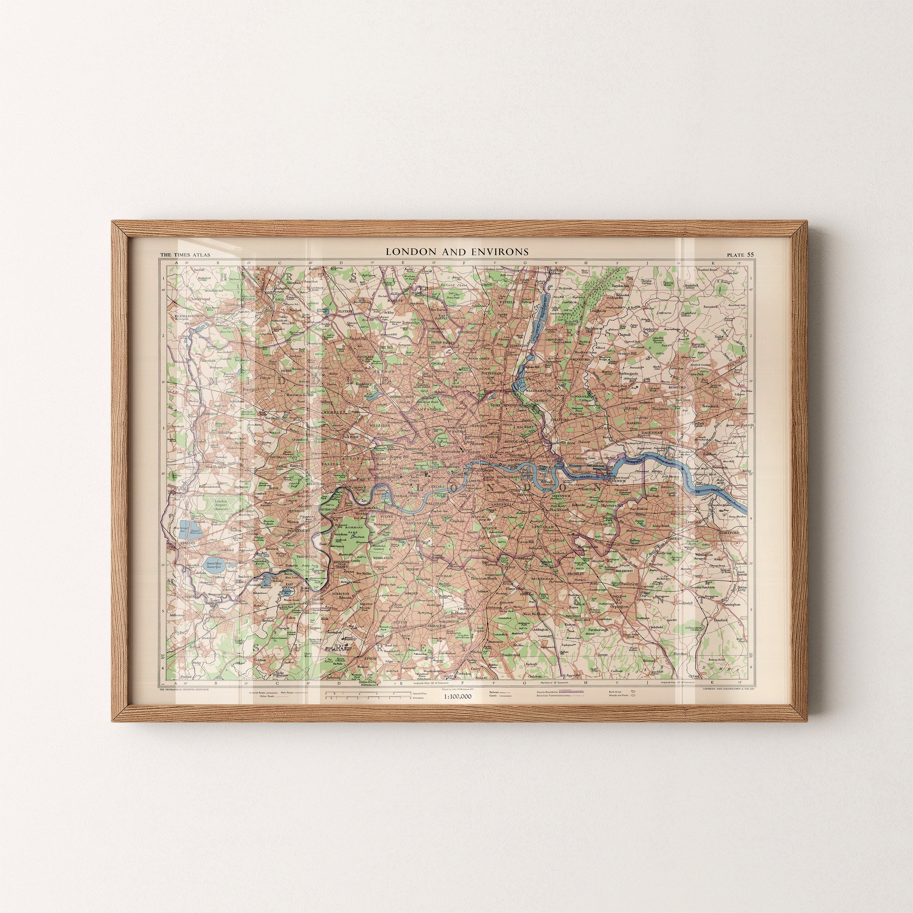 London Pop Art Map Print (landscape)