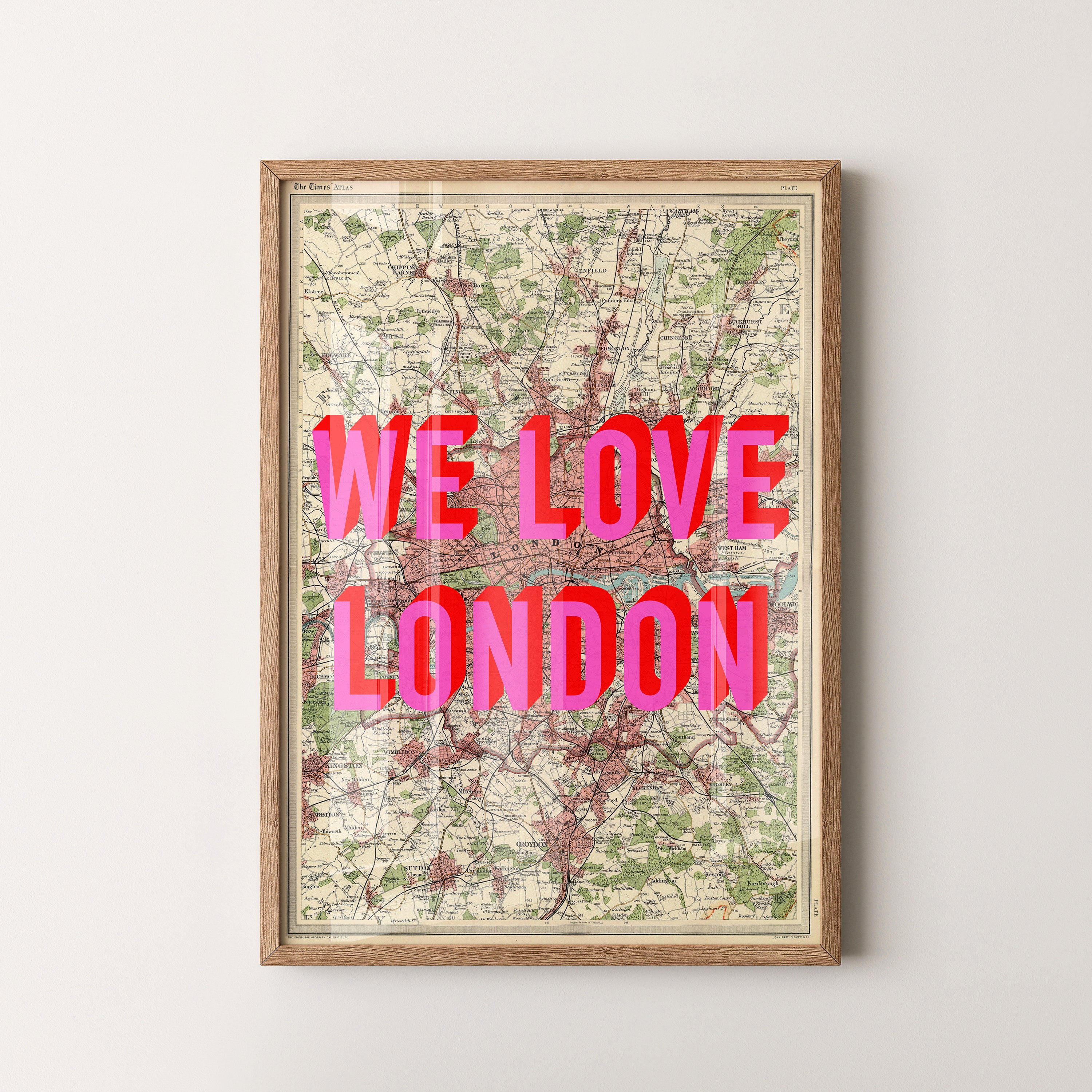 London Pop Art Map Print (portrait)