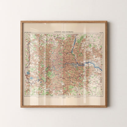 London Pop Art Map Print (square)