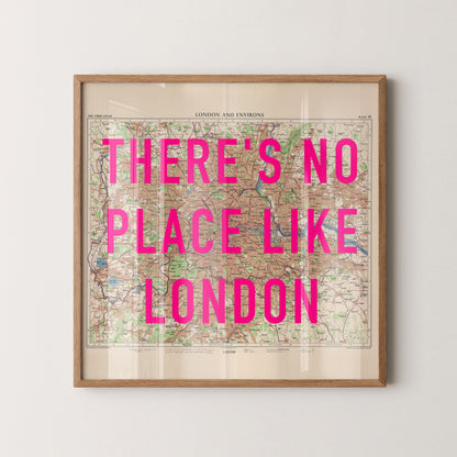 London Pop Art Map Print (square)