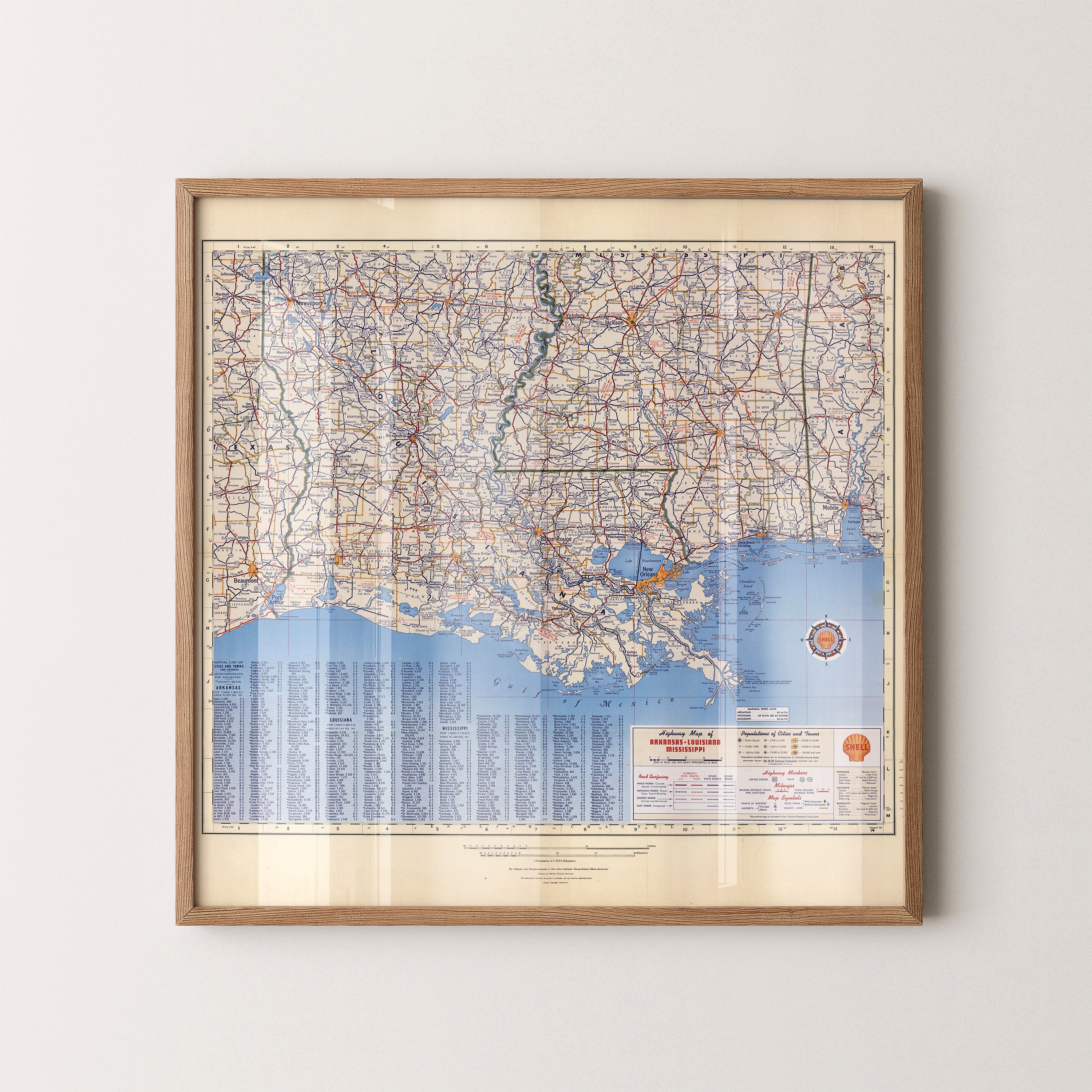 New Orleans Pop Art Map Print (square)