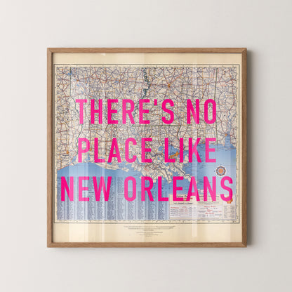 New Orleans Pop Art Map Print (square)