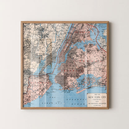 New York Pop Art Map Print (square)