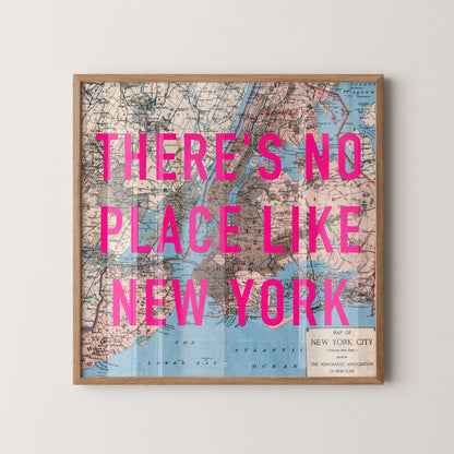 New York Pop Art Map Print (square)