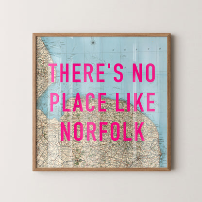 Norfolk Pop Art Map Print (square)