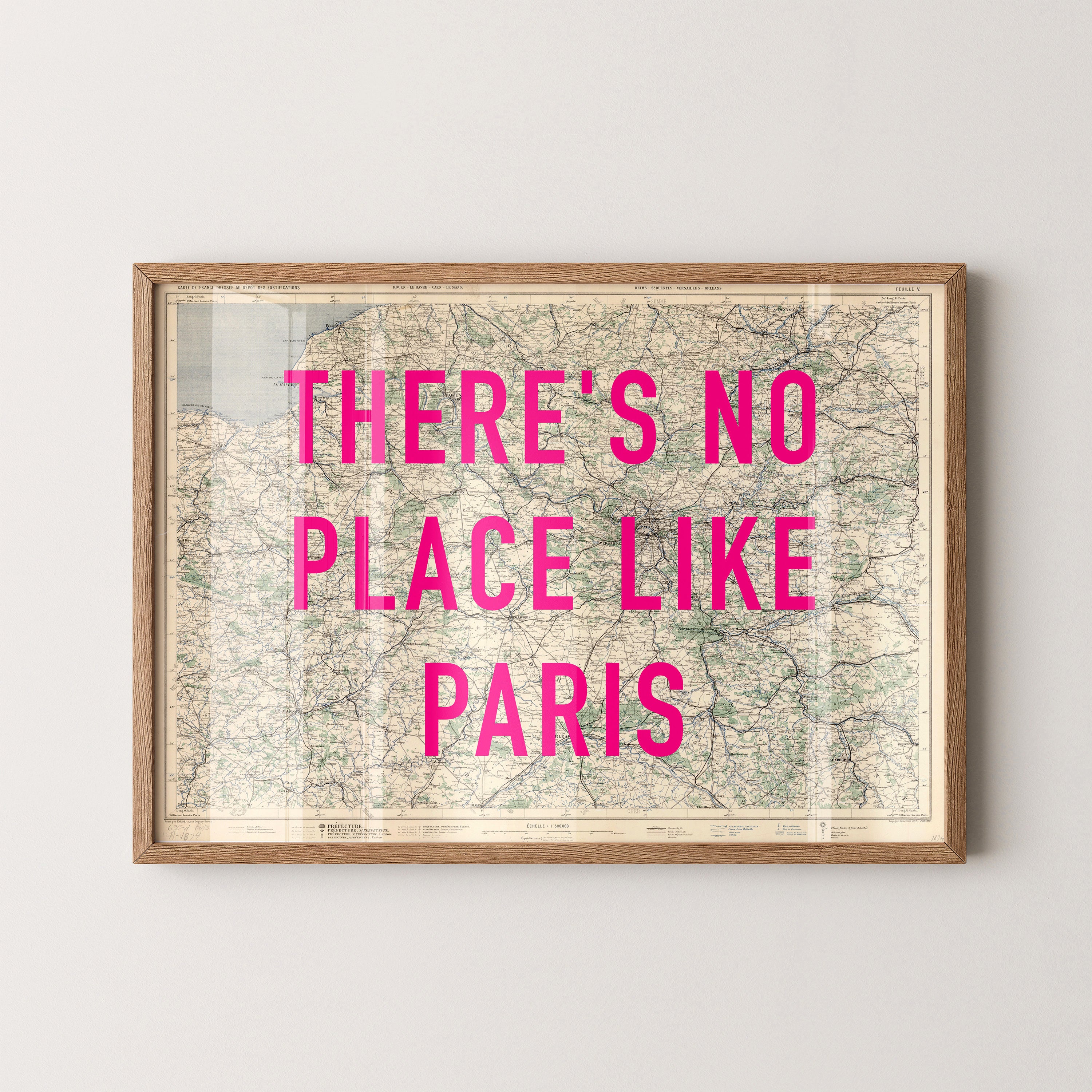 Paris Pop Art Map Print (landscape)