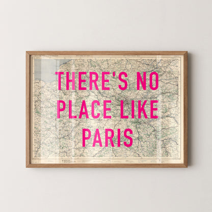 Paris Pop Art Map Print (landscape)