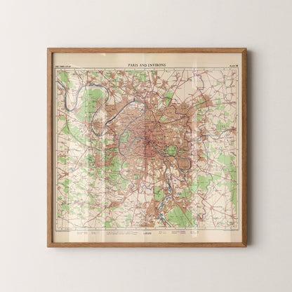 Paris Pop Art Map Print (square)