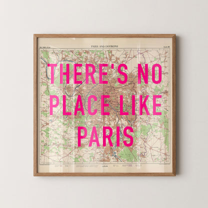 Paris Pop Art Map Print (square)