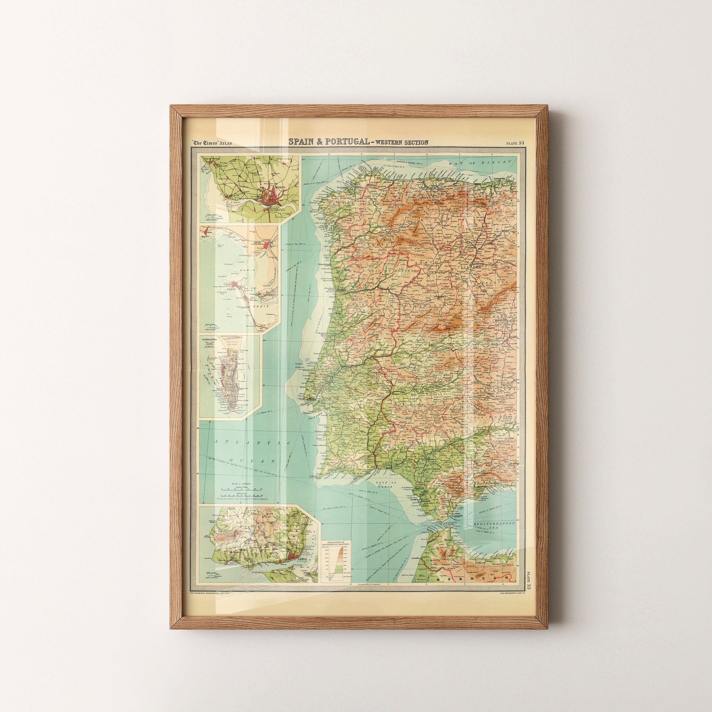 Portugal Pop Art Map Print (portrait)