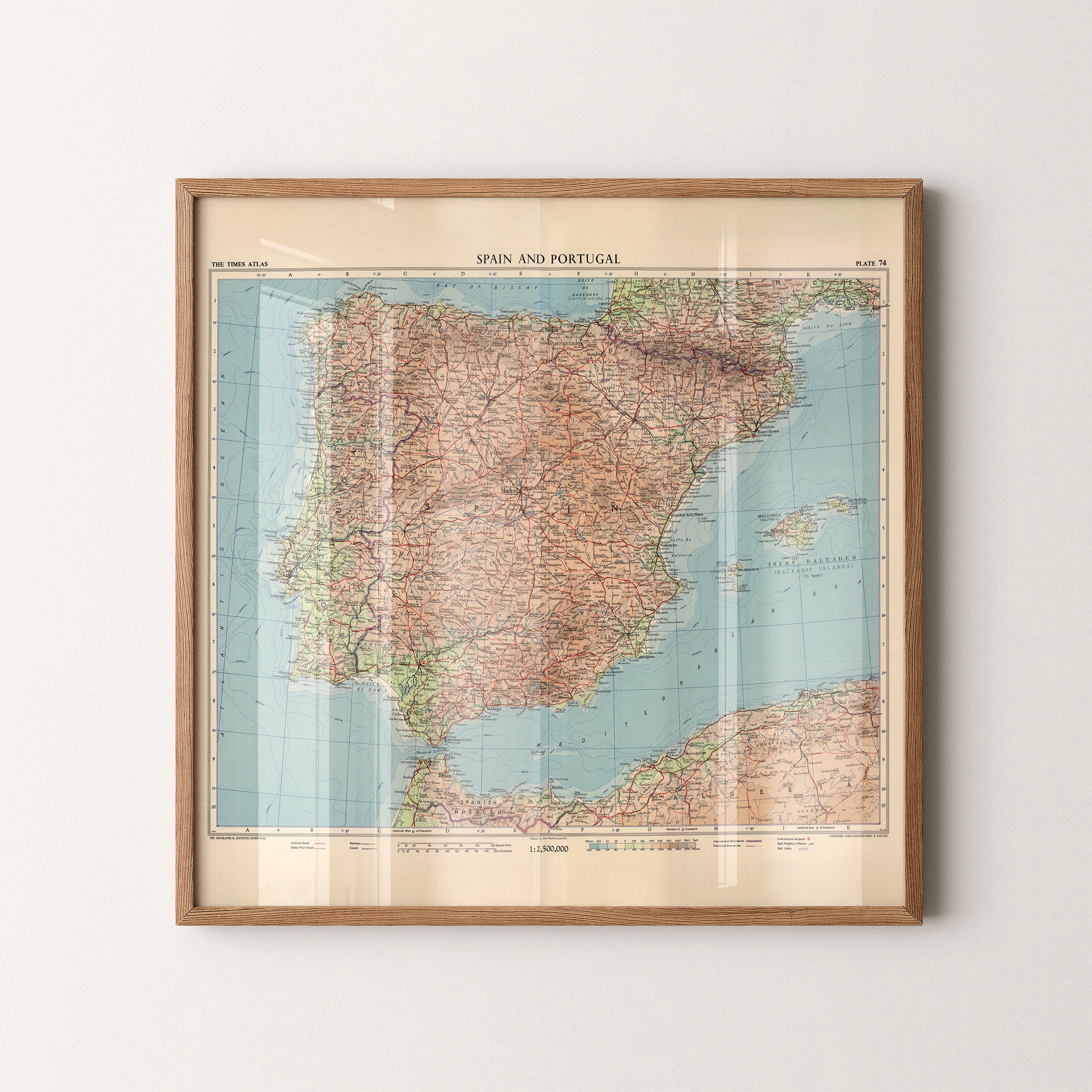 Spain Pop Art Map Print (square)