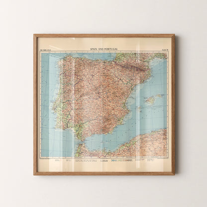 Spain Pop Art Map Print (square)
