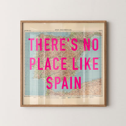 Spain Pop Art Map Print (square)